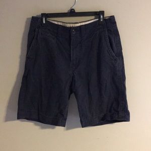 American Eagle navy blue flat front shorts